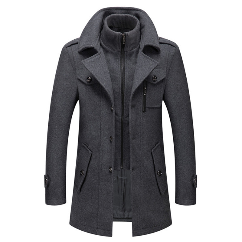 Men's Wool Blends Coats Autumn Winter Solid Color Cold Resistant en Overcoat Double Collar Casual Trench Coat Male 221206, Gray
Men's Wool Blends Coats Autumn Winter Solid Color Cold Resistant en Overcoat Double Collar Casual Trench Coat Male 221206, Gray