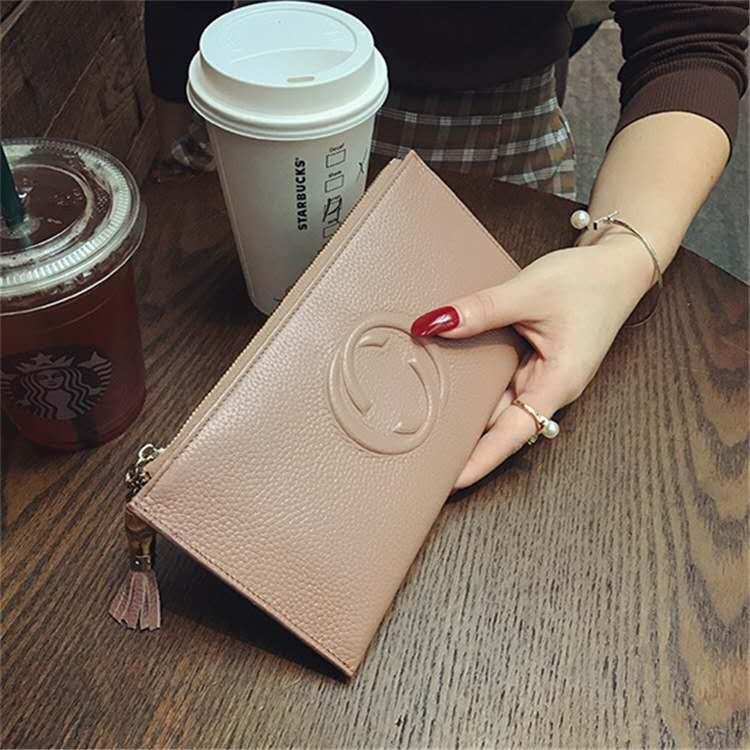 Fashion cow leather zipper tassel women designer wallets super thin lady casual zero purses female popular phone clutchs, Grey
Fashion cow leather zipper tassel women designer wallets super thin lady casual zero purses female popular phone clutchs, Grey