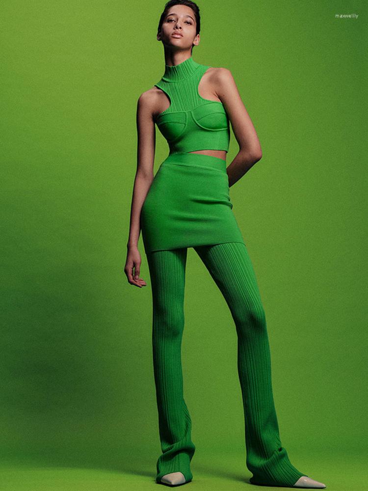 Women's Two Piece Pants 2022 Fashion Nva Women's Sexy O Neck Hollow Sleeveless Mini Top Long Wide Leg Pieces Set Elegant Chic Women, Green
Women's Two Piece Pants 2022 Fashion Nva Women's Sexy O Neck Hollow Sleeveless Mini Top Long Wide Leg Pieces Set Elegant Chic Women, Green