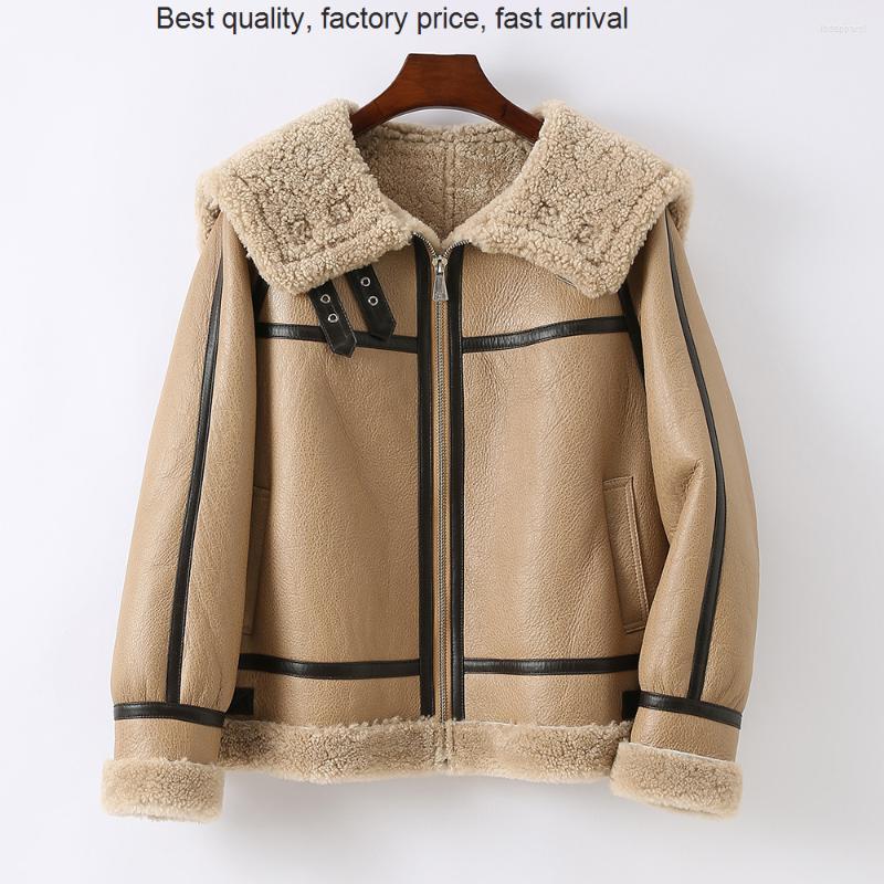 Women's Leather High Quality Lady Jackets Shearing Lamb Fur Coats Genuine Sheepskin Biker Overcoats 2023 Winter Warm Fa, Beige
Women's Leather High Quality Lady Jackets Shearing Lamb Fur Coats Genuine Sheepskin Biker Overcoats 2023 Winter Warm Fa, Beige
