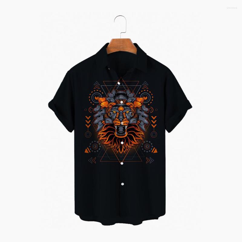 Men's Casual Shirts Summer Men's Lion Short Sleeve Shirt Animal Print Patchwork Fashion Cool Lapel Street Style Hawaiian Beach 2022, Zl-136
Men's Casual Shirts Summer Men's Lion Short Sleeve Shirt Animal Print Patchwork Fashion Cool Lapel Street Style Hawaiian Beach 2022, Zl-136