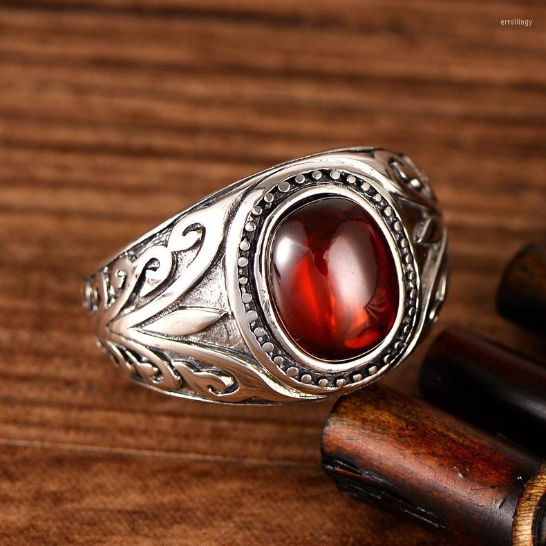 Cluster Rings 925 Sterling Silver Thai Black Agate Red Garnet Ancient Rattan Gemstone Men's Ring
Cluster Rings 925 Sterling Silver Thai Black Agate Red Garnet Ancient Rattan Gemstone Men's Ring