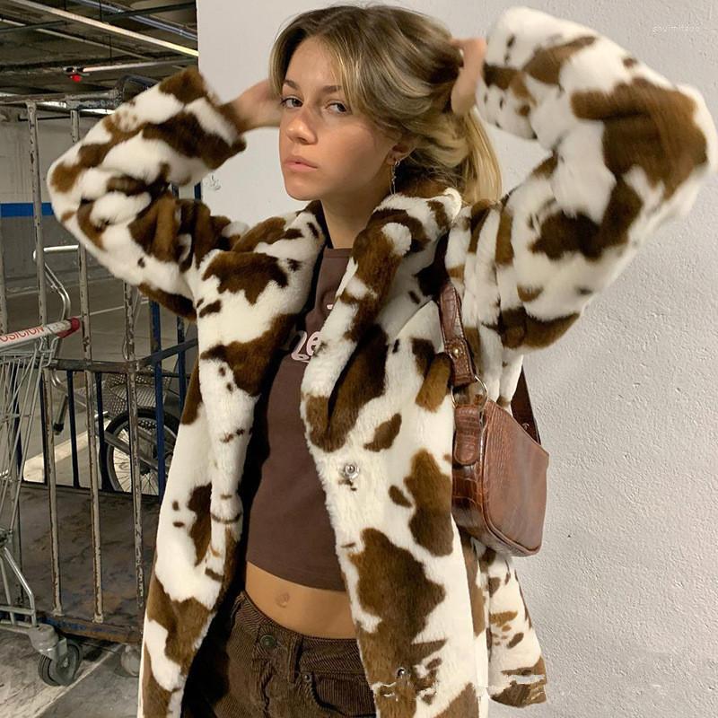 Women' Fur Women Plush Coat Winter Print Loose Single-Breasted Thick Warm Large Long Sleeve Faux Turn-Down Collar
Women' Fur Women Plush Coat Winter Print Loose Single-Breasted Thick Warm Large Long Sleeve Faux Turn-Down Collar