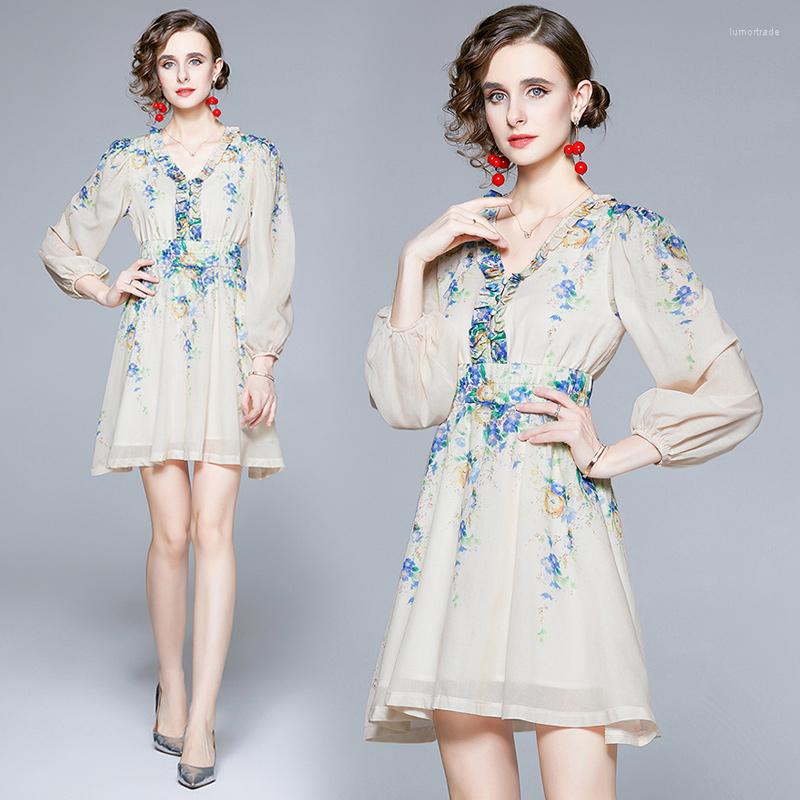 Casual Dresses Women's Summer High-end Temperament V-Neck Long Sleeve Positioning Printing High Waist Ol Style Fashionable Holiday Dress, Mixed color
Casual Dresses Women's Summer High-end Temperament V-Neck Long Sleeve Positioning Printing High Waist Ol Style Fashionable Holiday Dress, Mixed color