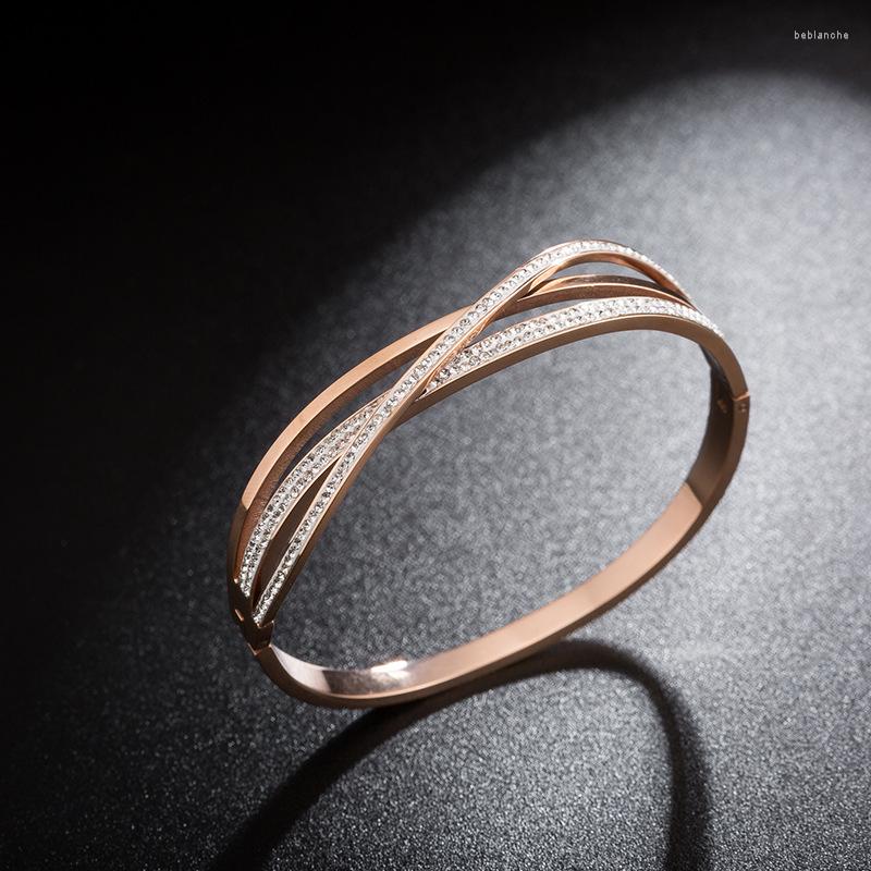 Bangle Stainless Steel Mosaic CZ Crystal Three-layer Hollow Cross Bangles Bracelets Rose Gold Wedding For Women AB19090
Bangle Stainless Steel Mosaic CZ Crystal Three-layer Hollow Cross Bangles Bracelets Rose Gold Wedding For Women AB19090