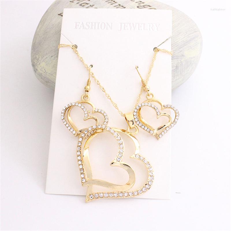 Necklace Earrings Set Est Crystal Fashion Costume Jewelry Women Double Heart Shape Sets 2022, Picture shown
Necklace Earrings Set Est Crystal Fashion Costume Jewelry Women Double Heart Shape Sets 2022, Picture shown