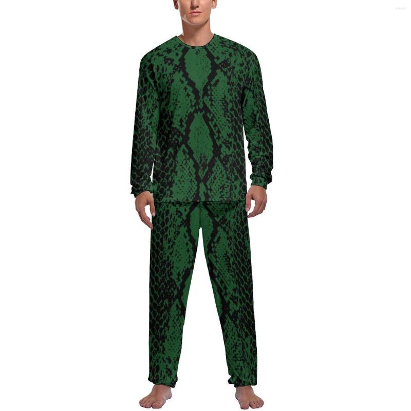 Men' Sleepwear Green Snakeskin Pajamas Long Sleeve Animal Skin Print 2 Pieces Night Pajama Sets Daily Man Custom Cute Nightwear, Style
Men' Sleepwear Green Snakeskin Pajamas Long Sleeve Animal Skin Print 2 Pieces Night Pajama Sets Daily Man Custom Cute Nightwear, Style