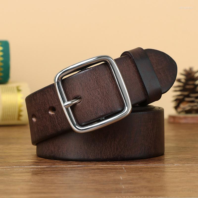 Belts Genuine Leather Man's Belt Male Cowhide Retro Jeans Soft 3.8CM Anti Allergy Stainless Steel Buckle Vintage Cowskin, Black
Belts Genuine Leather Man's Belt Male Cowhide Retro Jeans Soft 3.8CM Anti Allergy Stainless Steel Buckle Vintage Cowskin, Black