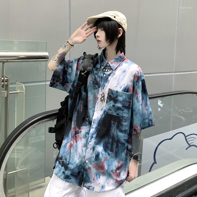 Women's Blouses Summer Lady Tie Dye Printed Street Shirts Vintage Women Gothic Cool Loose Shirt Short Sleeve Single Breasted Lapel Collar, Black
Women's Blouses Summer Lady Tie Dye Printed Street Shirts Vintage Women Gothic Cool Loose Shirt Short Sleeve Single Breasted Lapel Collar, Black