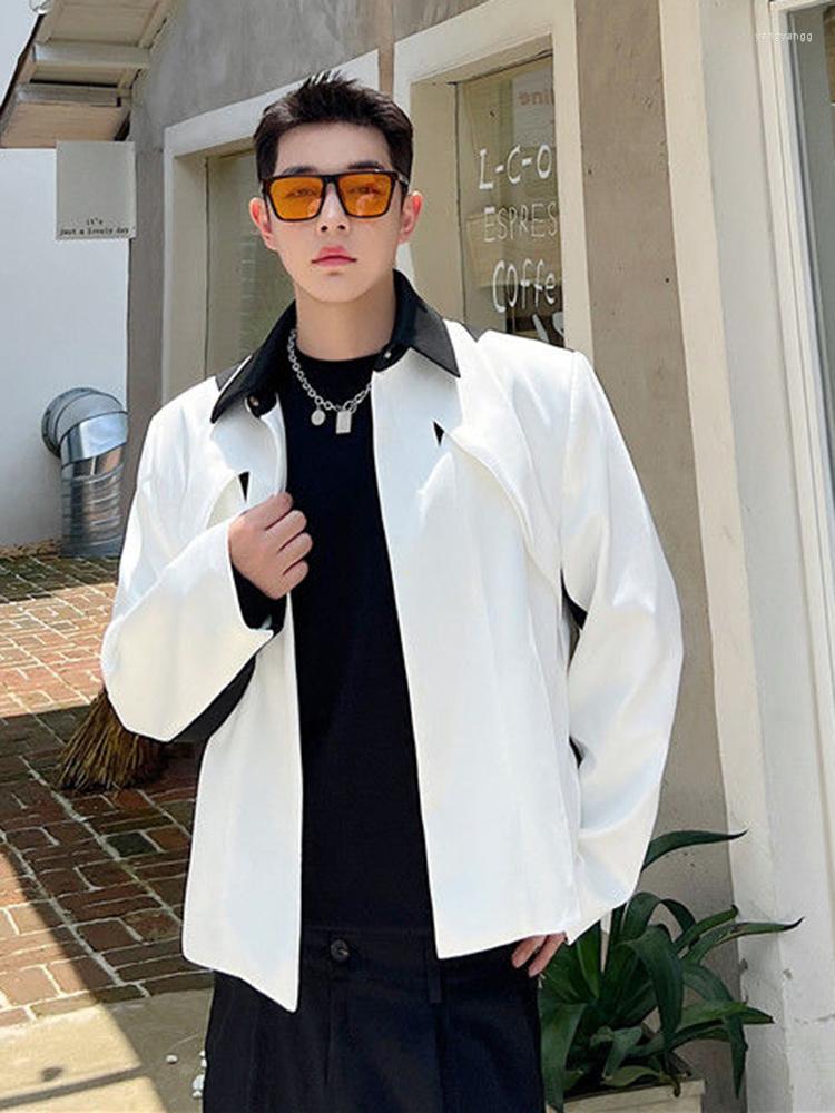 Men's Jackets 2023 Men Autumn Coat Personalized Contrast Color Design Casual Long Sleeve Male Jacket Luxury Temperament 2A5998, Black
Men's Jackets 2023 Men Autumn Coat Personalized Contrast Color Design Casual Long Sleeve Male Jacket Luxury Temperament 2A5998, Black