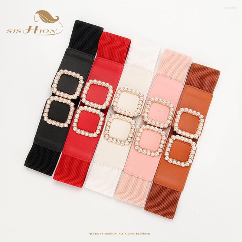 Belts SISHION Vintage Elastic Women Belt Band Stretch Buckle PU Leather Slimming Waist Wide Waistband Dress Decorative SCB0022, Pink
Belts SISHION Vintage Elastic Women Belt Band Stretch Buckle PU Leather Slimming Waist Wide Waistband Dress Decorative SCB0022, Pink