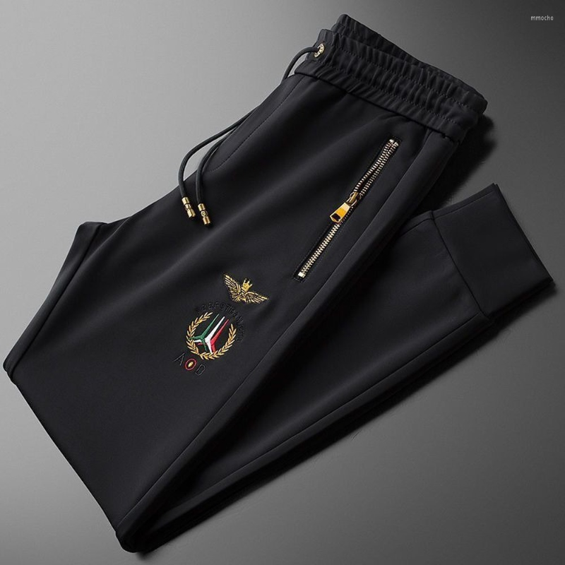 Men's Pants Spring Mens Fashion Black Embroidered Casual Sweatpants Lace-up Men's Trousers Metal Zipper Pockets Streetwear Joggers
Men's Pants Spring Mens Fashion Black Embroidered Casual Sweatpants Lace-up Men's Trousers Metal Zipper Pockets Streetwear Joggers