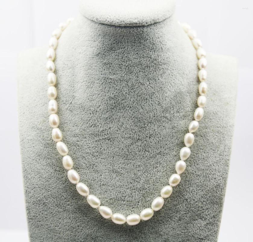 Choker Classical Natural Freshwater Pearl Necklace 8-9mm Rice Shape Women Handmade Good Quality
Choker Classical Natural Freshwater Pearl Necklace 8-9mm Rice Shape Women Handmade Good Quality