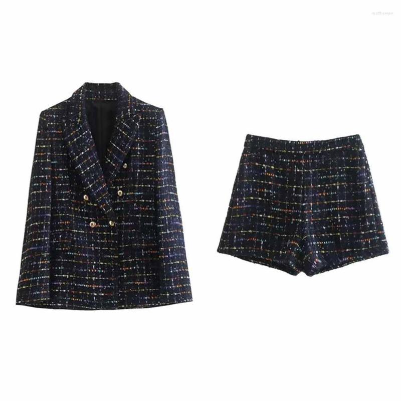 Two Piece Dress WOMEN 2022 Winter Double Breasted Tweed Texture Plaid Suit Jacket Office Retro Female Chic Blazer Two-piece 8741269, As shown
Two Piece Dress WOMEN 2022 Winter Double Breasted Tweed Texture Plaid Suit Jacket Office Retro Female Chic Blazer Two-piece 8741269, As shown
