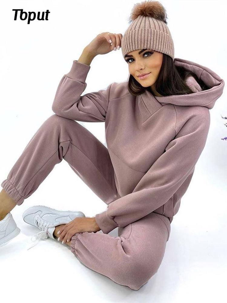 Womens Two Piece Pants Autumn Winter Warm Sets Women Fleece Sweatshirt Trouser Tracksuit Female Solid Sports Hoodie Suit Casual Sportswear 221206, Grey pink
Womens Two Piece Pants Autumn Winter Warm Sets Women Fleece Sweatshirt Trouser Tracksuit Female Solid Sports Hoodie Suit Casual Sportswear 221206, Grey pink