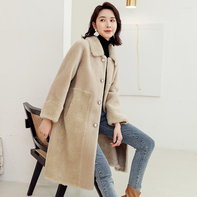 Women's Fur Winter Turn Down Collar Women's Long Style Outerwear Suede Jacket 2023 Wool Coat, Navy blue
Women's Fur Winter Turn Down Collar Women's Long Style Outerwear Suede Jacket 2023 Wool Coat, Navy blue