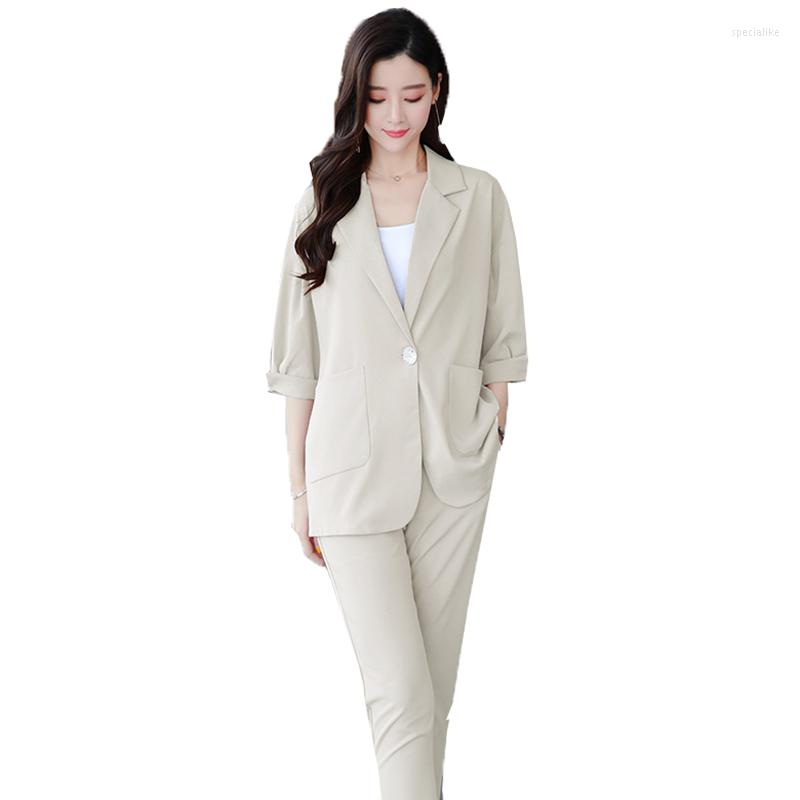 Women' Two Piece Pants Casual Solid Women Pant Suits Notched Collar Blazer Jacket & Pencil Female Suit Autumn 2022 High Quality Leisure, Creamy-white
Women' Two Piece Pants Casual Solid Women Pant Suits Notched Collar Blazer Jacket & Pencil Female Suit Autumn 2022 High Quality Leisure, Creamy-white