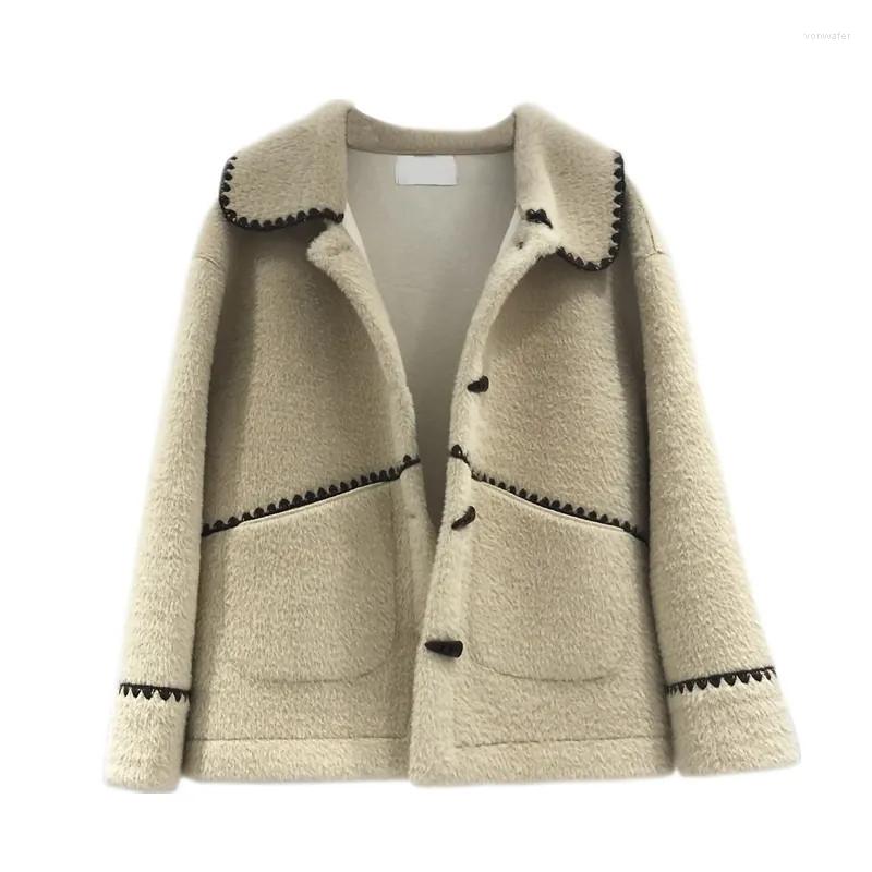Women's Fur Faux Coat Women's2022Autumn Winter Korean Style Jackets Horn Buckle Loose Outwear Imitation Mink Velvet Coats Female, Beige
Women's Fur Faux Coat Women's2022Autumn Winter Korean Style Jackets Horn Buckle Loose Outwear Imitation Mink Velvet Coats Female, Beige