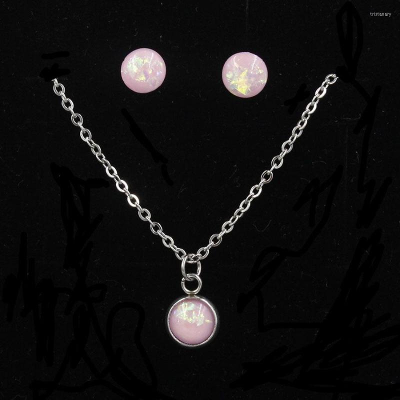 Necklace Earrings Set Jaymaxi 8mm Round Opal Stainless Steel Woman 45cm Pendant Stud Arrival Gift For Girls, Picture shown
Necklace Earrings Set Jaymaxi 8mm Round Opal Stainless Steel Woman 45cm Pendant Stud Arrival Gift For Girls, Picture shown