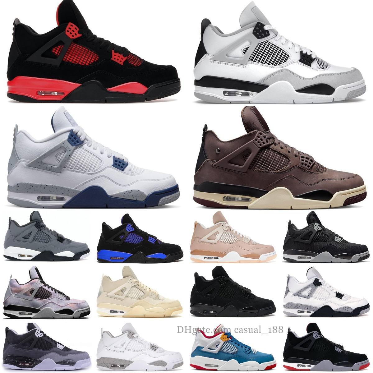 Retro Basketball Shoes Men Women 4 4s Military Black Canvas Cat Violet ore Red Thunder Shimmer Taupe Haze Motorsports Pure Money Messy Room outdoor sports sneakers, Bubble column
Retro Basketball Shoes Men Women 4 4s Military Black Canvas Cat Violet ore Red Thunder Shimmer Taupe Haze Motorsports Pure Money Messy Room outdoor sports sneakers, Bubble column