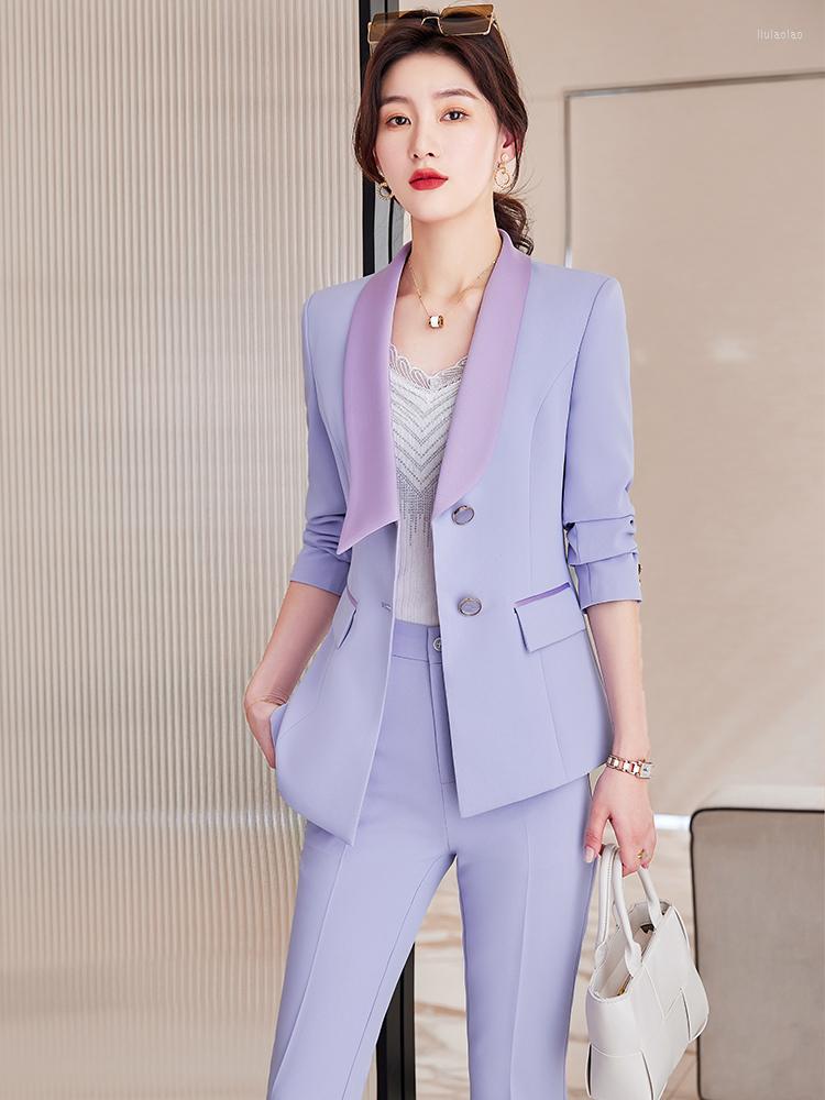 Women' Two Piece Pants Pink Purple Women 2 Blazer Set Formal Pant Suit Female Jacket And Trouser Fashion For Office Ladies Winter Work Wear, Purple pant suit
Women' Two Piece Pants Pink Purple Women 2 Blazer Set Formal Pant Suit Female Jacket And Trouser Fashion For Office Ladies Winter Work Wear, Purple pant suit