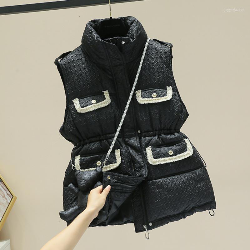 Women's Vests 2022 Winter Sleeveless Stand Collar Multi Pockets Thick Cotton Vest Women Gilet Chalecos Para Mujer, Black
Women's Vests 2022 Winter Sleeveless Stand Collar Multi Pockets Thick Cotton Vest Women Gilet Chalecos Para Mujer, Black