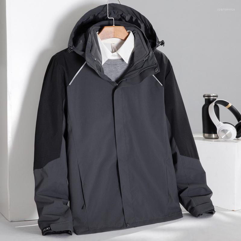 Men's Jackets Jacket Coat Autumn Winter Hooded Waterproof Windproof Stormsuit And Women's Same Three In One Or, Taro purple female b
Men's Jackets Jacket Coat Autumn Winter Hooded Waterproof Windproof Stormsuit And Women's Same Three In One Or, Taro purple female b