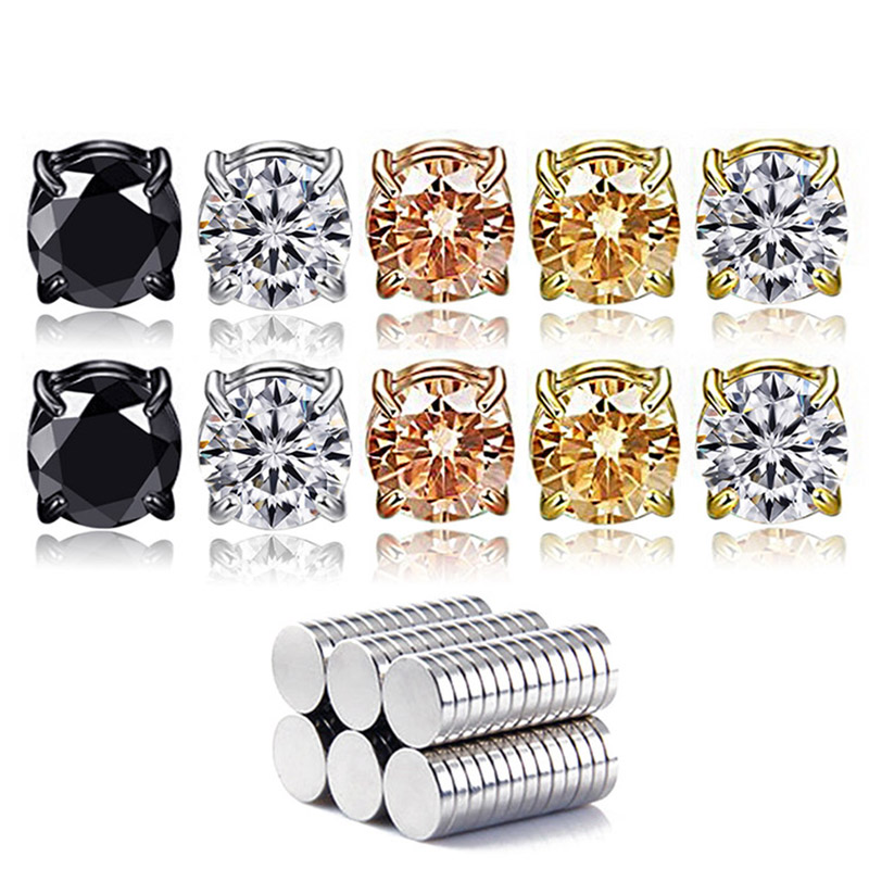 Zircon Stainless Steel Magnet Clip on Earrings Stud No Pierced Diamond Ear Studs for Women Men Hiphop Fashion Fine Jewelry
Zircon Stainless Steel Magnet Clip on Earrings Stud No Pierced Diamond Ear Studs for Women Men Hiphop Fashion Fine Jewelry