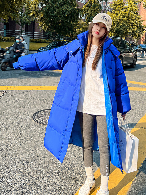 Women's Down Parkas AOSSVIAO Thick 30 degree Parka women Winter long overtheknee down jacket female loose hooded winter 221205