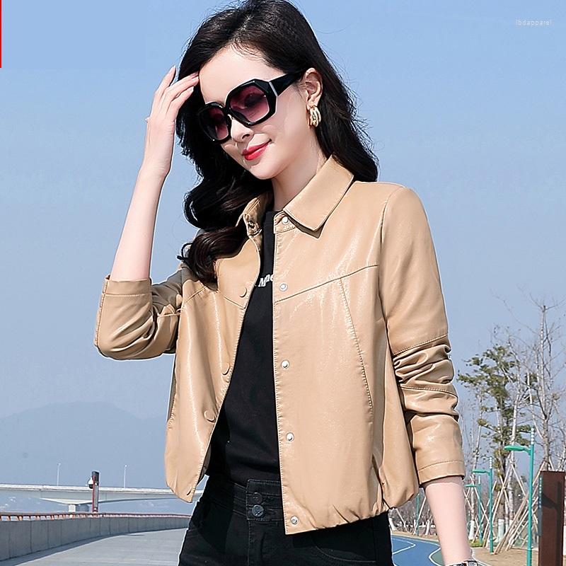 Women's Leather 2022 Short Faux Jacket Women Casual PU Loose Motorcycle Jackets Female Streetwear Coat Korean Spring Thin Outwear, Khaki
Women's Leather 2022 Short Faux Jacket Women Casual PU Loose Motorcycle Jackets Female Streetwear Coat Korean Spring Thin Outwear, Khaki