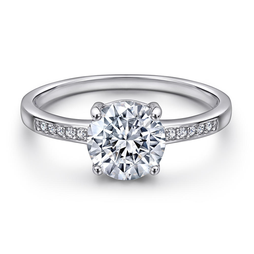 Wedding Accessories Pure Silver Engagement Rings Fadeless Single Diamond Birdal Ring Proposal Ring No Fading Ladies Jewelry TL-014
Wedding Accessories Pure Silver Engagement Rings Fadeless Single Diamond Birdal Ring Proposal Ring No Fading Ladies Jewelry TL-014