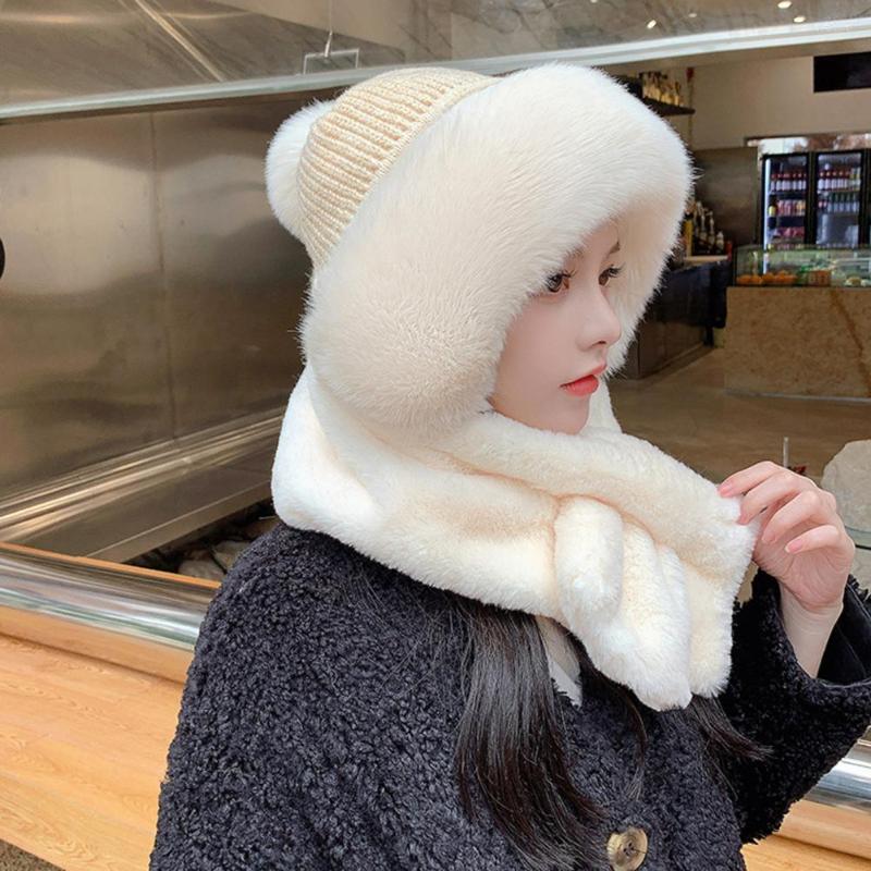 Berets Winter Hat Scarf Knitted One Piece Head Protection Cozy Thicken Lady For Skating, Pink
Berets Winter Hat Scarf Knitted One Piece Head Protection Cozy Thicken Lady For Skating, Pink