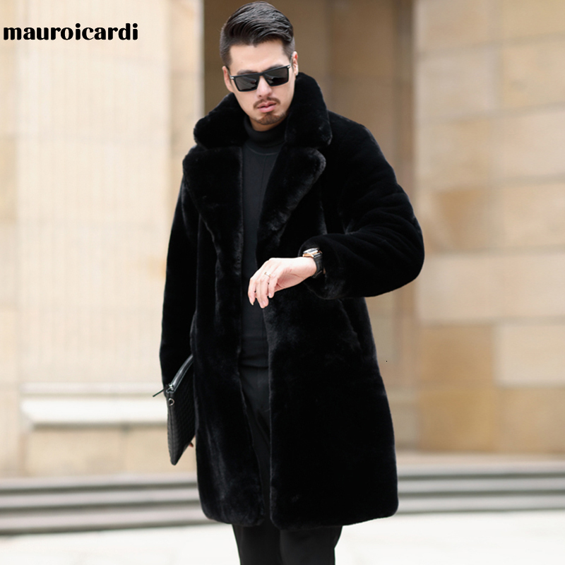 Men's Fur Faux Mauroicardi Winter Long Black Thick Warm Fluffy Soft Coat Sleeve Lapel Plus Size Korean Fashion 4xl 5xl 221206
Men's Fur Faux Mauroicardi Winter Long Black Thick Warm Fluffy Soft Coat Sleeve Lapel Plus Size Korean Fashion 4xl 5xl 221206