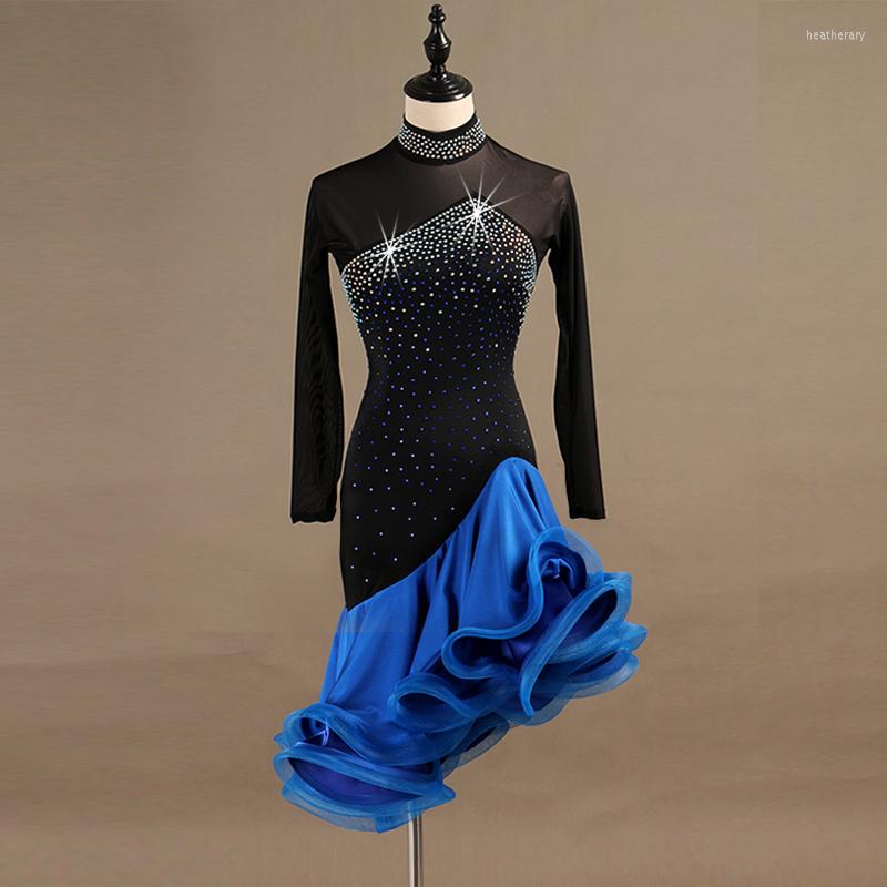 Stage Wear Diamond High-Necked Latin Dance Competition Dress Women/Girls Long Sleeve Fish Bone Big Swing Skirt Salsa Samba Dresses DL3112, Picture shown
Stage Wear Diamond High-Necked Latin Dance Competition Dress Women/Girls Long Sleeve Fish Bone Big Swing Skirt Salsa Samba Dresses DL3112, Picture shown