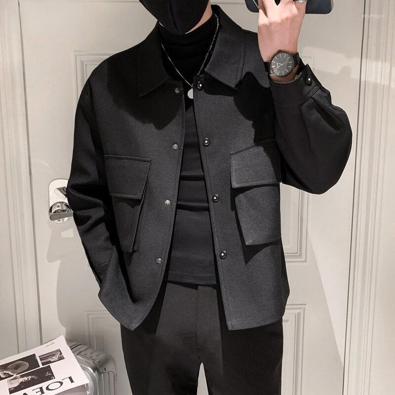 Men's Jackets Autumn Winter 2022 Lapel Jacket Men Simple Pocket Coat Male Long Sleeve Short Windbreaker Man, Black
Men's Jackets Autumn Winter 2022 Lapel Jacket Men Simple Pocket Coat Male Long Sleeve Short Windbreaker Man, Black