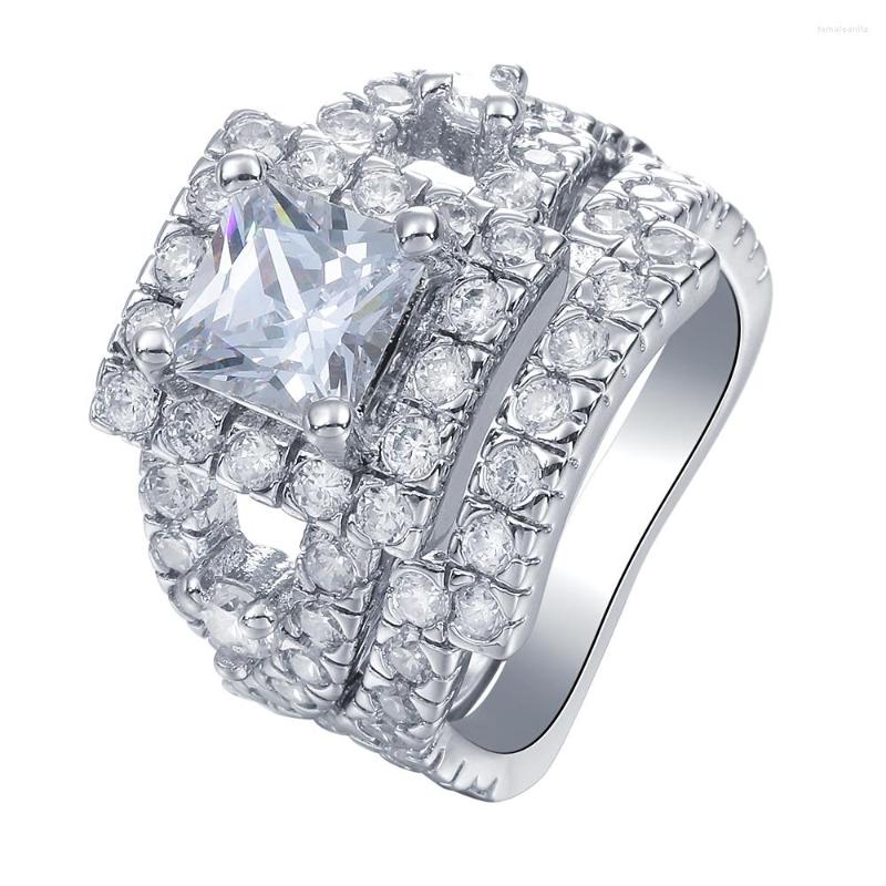 Wedding Rings Hainon Luxury Large Square White CZ Sets For Women Silver Color Fashion Jewelry Anniversary Gift
Wedding Rings Hainon Luxury Large Square White CZ Sets For Women Silver Color Fashion Jewelry Anniversary Gift