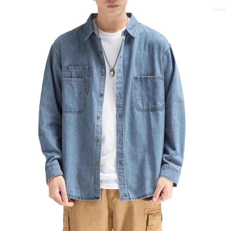 Men's Casual Shirts Spring 2023 Brand Multi-pocket Cotton Denim Long-sleeved Shirt Classic Japanese Retro Nostalgia Young Men's, Light blue
Men's Casual Shirts Spring 2023 Brand Multi-pocket Cotton Denim Long-sleeved Shirt Classic Japanese Retro Nostalgia Young Men's, Light blue