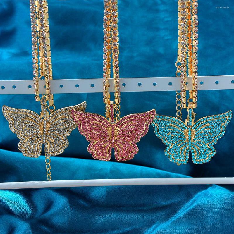 Chains JUST FEEL Multicolor Rhinestone Big Butterfly Pendant Necklace For Women Crystal Tennis Chain Choker Statment Jewelry
Chains JUST FEEL Multicolor Rhinestone Big Butterfly Pendant Necklace For Women Crystal Tennis Chain Choker Statment Jewelry