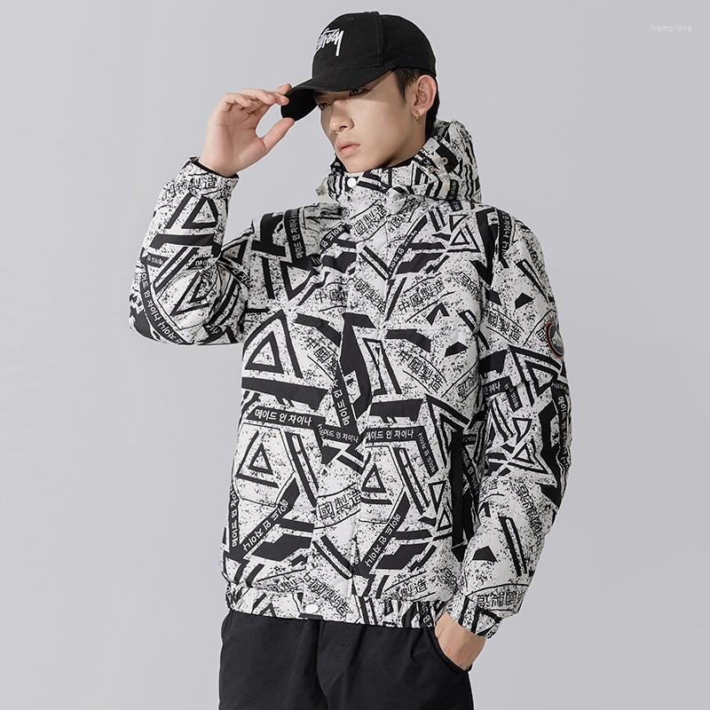 Men's Down Winter Jacket 90% White Duck Full Printed Puffer Fashion Coat For Men Hooded Windbreak Warm Parkas, Stand collar
Men's Down Winter Jacket 90% White Duck Full Printed Puffer Fashion Coat For Men Hooded Windbreak Warm Parkas, Stand collar