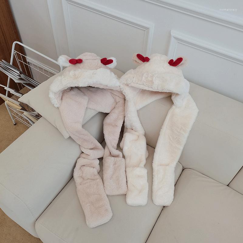 Ball Caps Cartoon Deer & Antler Plush Hooded Scarf 3-in-1 Multi-Functional Design With Hand Pockets Winter Warm Hat/Scarf/Gloves SAL99, White
Ball Caps Cartoon Deer & Antler Plush Hooded Scarf 3-in-1 Multi-Functional Design With Hand Pockets Winter Warm Hat/Scarf/Gloves SAL99, White