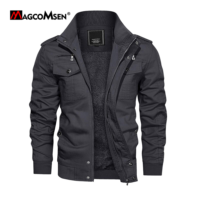 Mens Jackets MAGCOMSEN Autumn Winter Fleece Men Military Windbreaker Casual Army Pilot Coat Thicken Warm Bomber Cargo Outerwear 221206, Black
Mens Jackets MAGCOMSEN Autumn Winter Fleece Men Military Windbreaker Casual Army Pilot Coat Thicken Warm Bomber Cargo Outerwear 221206, Black