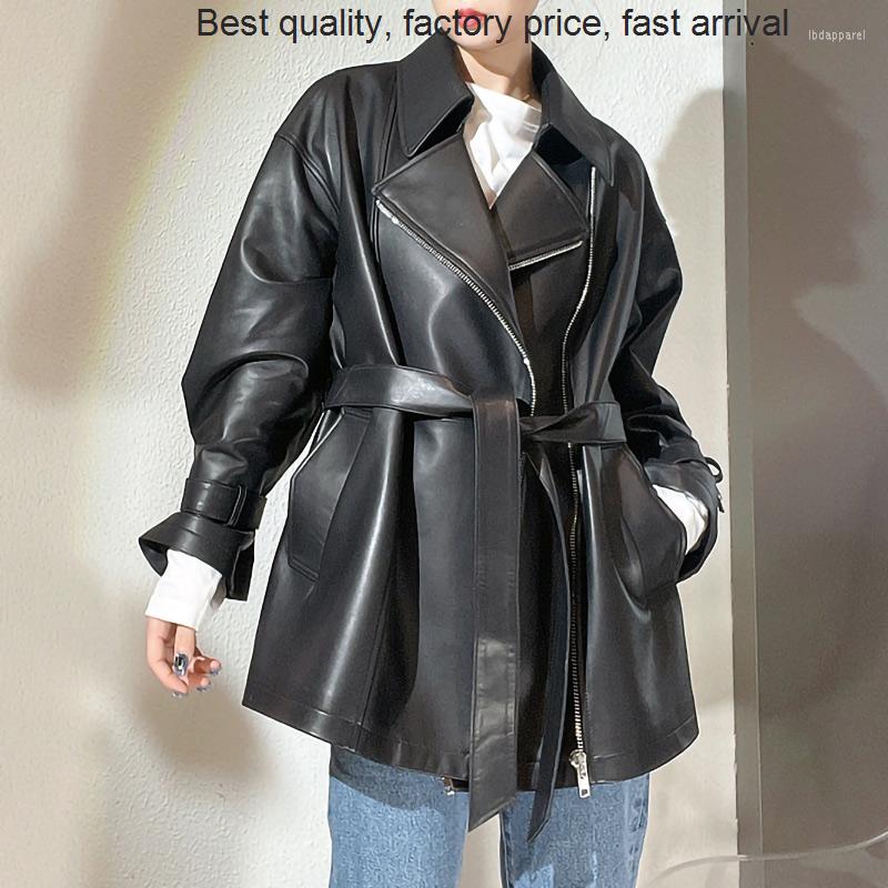 Women's Leather High Quality Women Genuine Sheepskin Jacket Coat Oversize Belt Zip Fashion, Black
Women's Leather High Quality Women Genuine Sheepskin Jacket Coat Oversize Belt Zip Fashion, Black