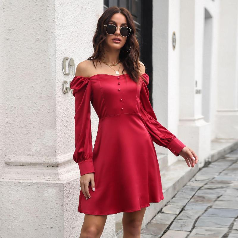 Casual Dresses Satin Women Dress Button Loose V-Neck Long Sleeve Night Party Club Sexy Ruched Backless Elegant 2022 Spring, Black
Casual Dresses Satin Women Dress Button Loose V-Neck Long Sleeve Night Party Club Sexy Ruched Backless Elegant 2022 Spring, Black