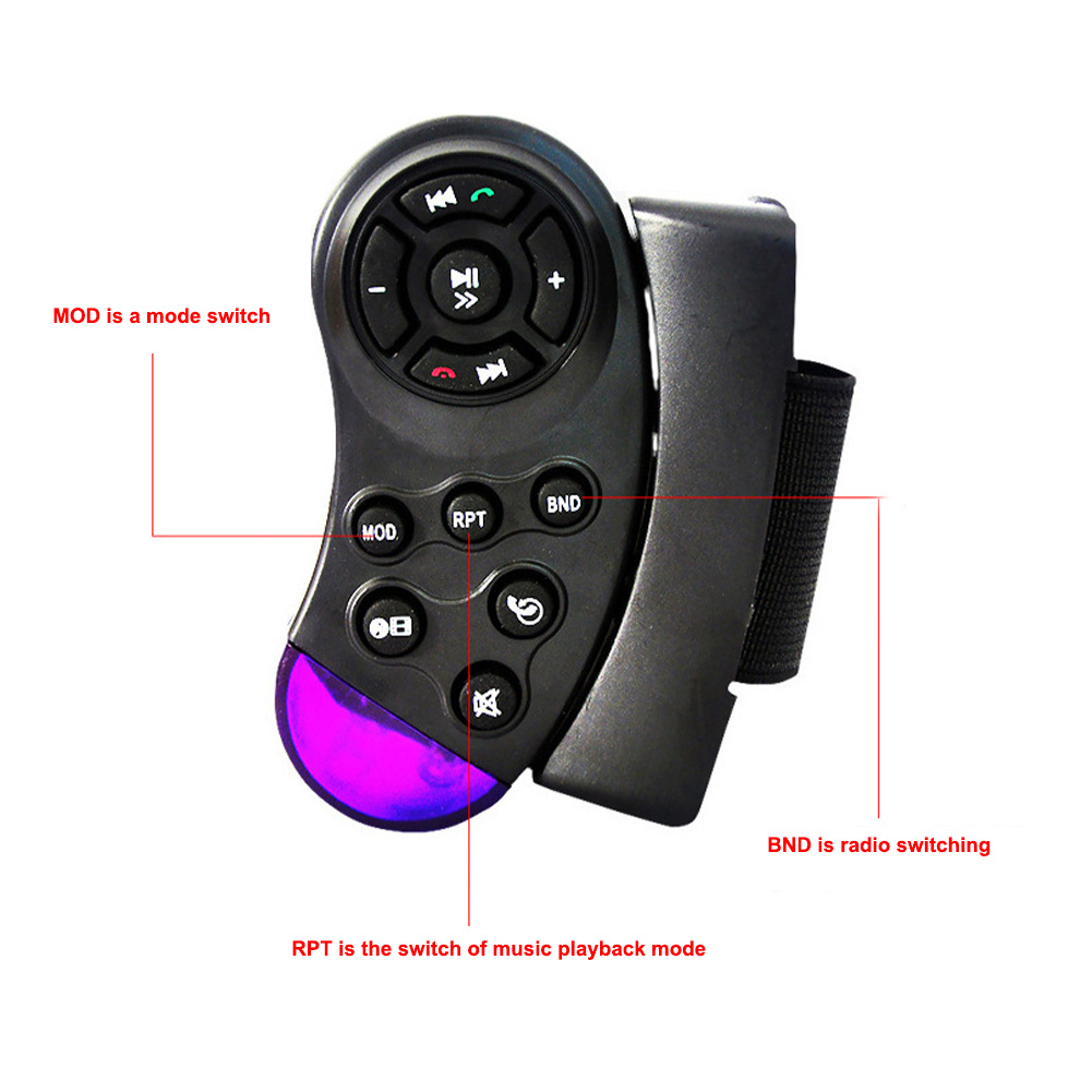 11-Key Universal Car Steering Wheel Remote Control Multimedia Player Wireless Control for Car Radio DVD VCD Battery Operated