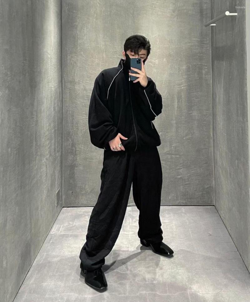 Men' Jackets Black Men' Casual Jacket Spring Sweatshirt Korean Loose Fashion Design Zipper Coat
Men' Jackets Black Men' Casual Jacket Spring Sweatshirt Korean Loose Fashion Design Zipper Coat