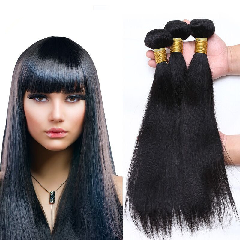 silk straight human hair bundles long 1226 inch 3pcs deals sale for black women brazilian remy hair extension