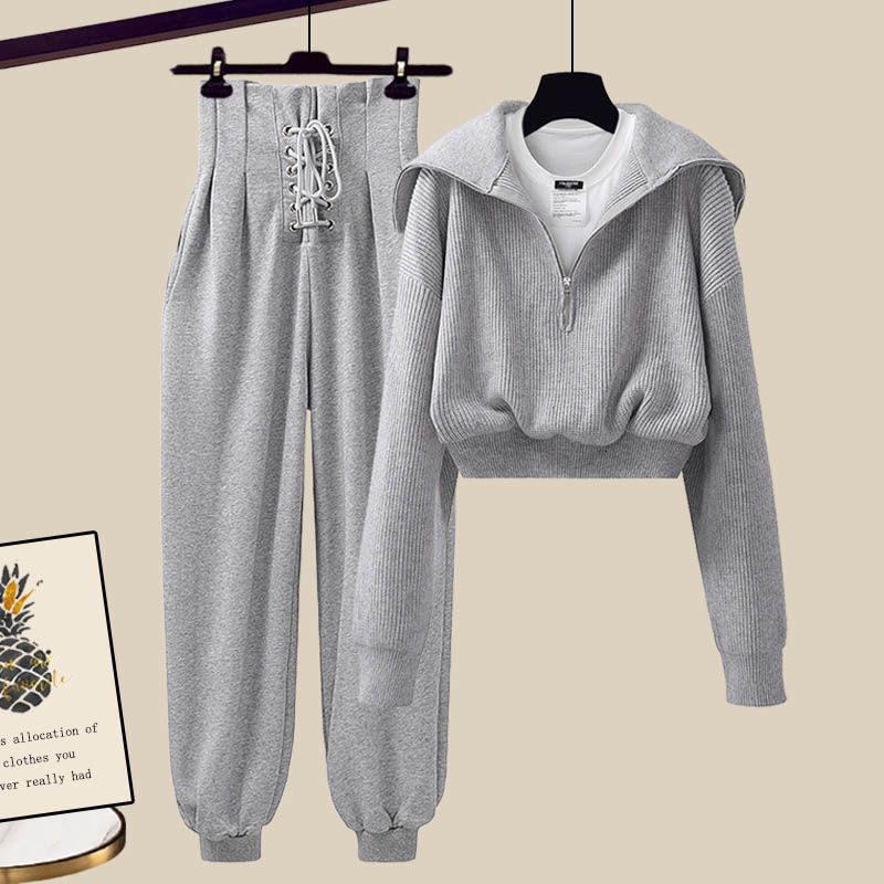 Women s Two Piece Pants Large Size Women Winter Runway sports suit Fashion Zip Top and pant 2 pce set Jacket Sportwear Big tracksuit Matching clothing 221206, Gray top
Women s Two Piece Pants Large Size Women Winter Runway sports suit Fashion Zip Top and pant 2 pce set Jacket Sportwear Big tracksuit Matching clothing 221206, Gray top
