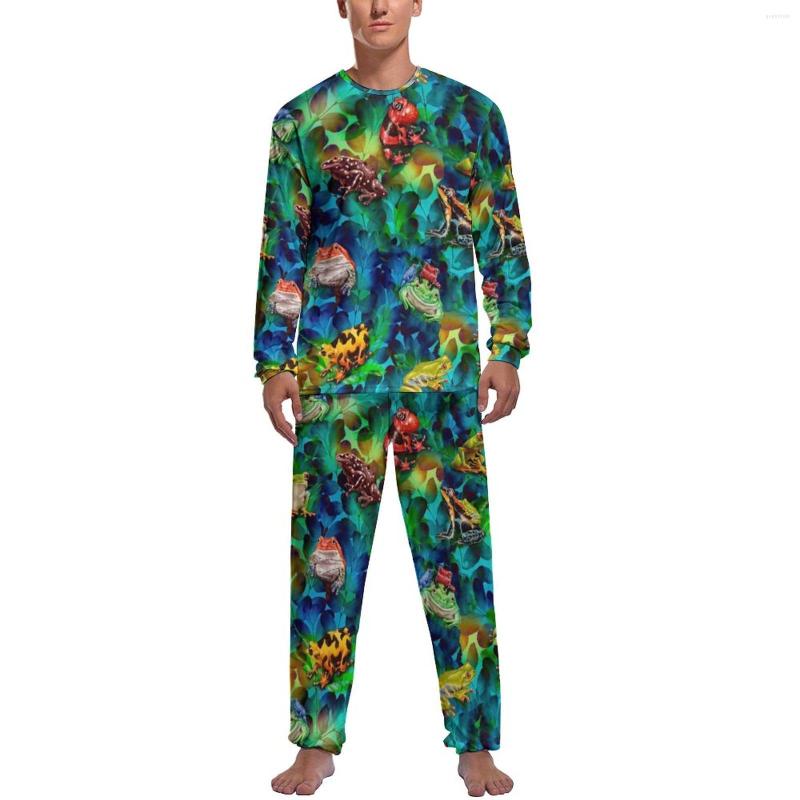 Men' Sleepwear Colorful Frog Art Pajamas Man Watercolor Animal Print Warm Daily Long Sleeve 2 Pieces Aesthetic Graphic Set, Style-8
Men' Sleepwear Colorful Frog Art Pajamas Man Watercolor Animal Print Warm Daily Long Sleeve 2 Pieces Aesthetic Graphic Set, Style-8