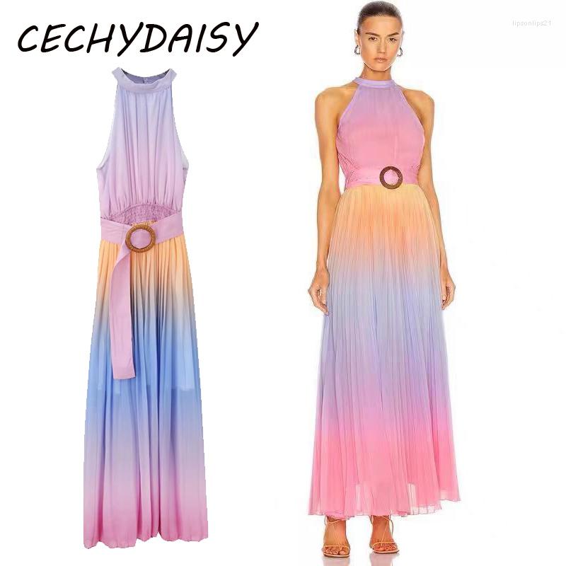 Casual Dresses Pink Gradient Summer Dress Women O-Neck Sleeveless 2022 Fashion High Street Designer Party Elegant Vestido Robe, Picture shown
Casual Dresses Pink Gradient Summer Dress Women O-Neck Sleeveless 2022 Fashion High Street Designer Party Elegant Vestido Robe, Picture shown