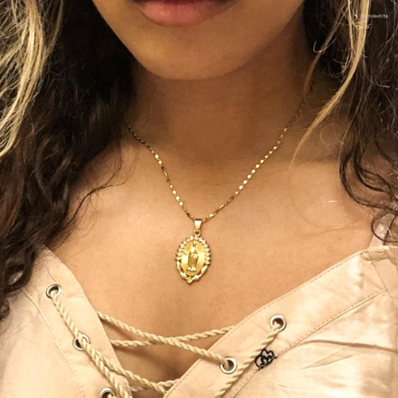 Pendant Necklaces Holy Virgin Mary Necklace Religion Dainty Golden Christian Cubic Zircon Women Collier Femme Jewelry
Pendant Necklaces Holy Virgin Mary Necklace Religion Dainty Golden Christian Cubic Zircon Women Collier Femme Jewelry